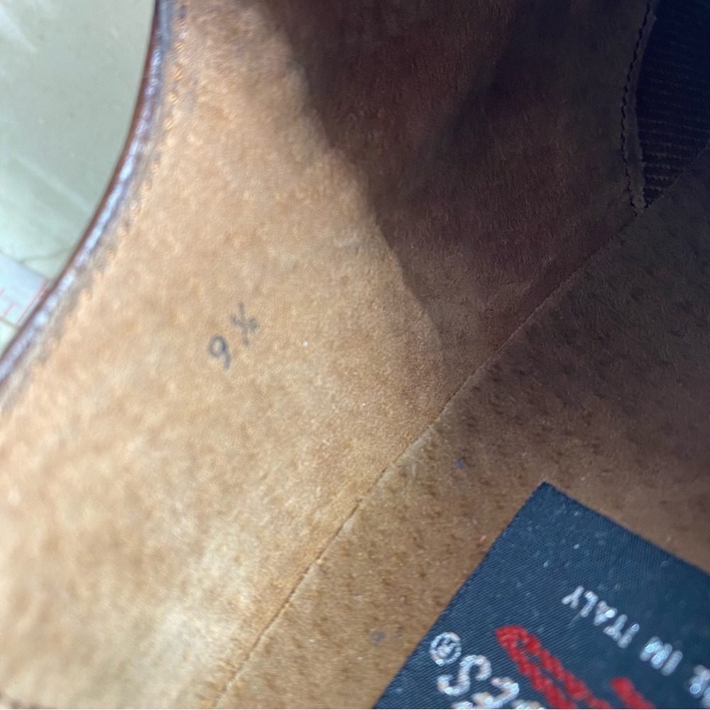 Aerosoles Brown Leather Round Toe Low Oxford Dress Shoe Mens 9.5 Made in Italy - Picture 6 of 9